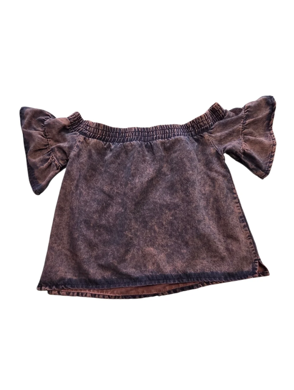 AllSaints Adela Off Shoulder Denim Top Size 4